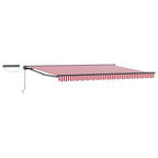 Toldo Retráctil Eléctrico Rojo, Blanco, Antracita 4 x 3 m