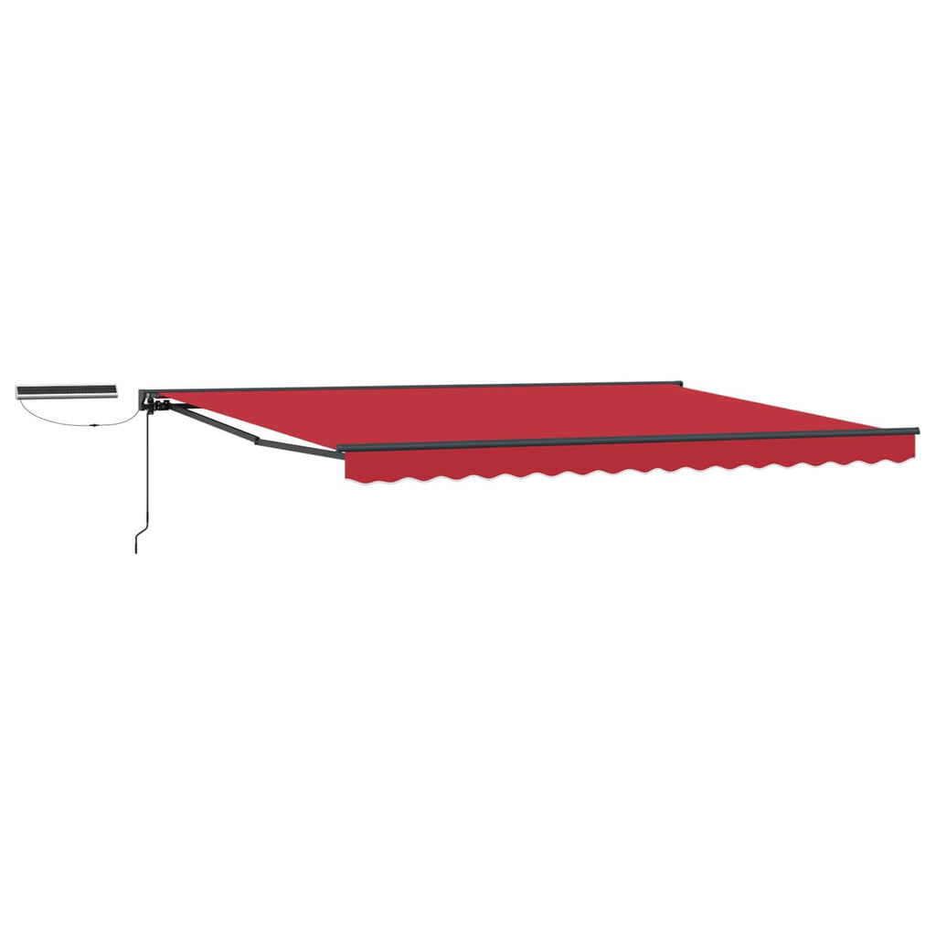 Toldo Retráctil Eléctrico Rojo y Antracita 4 x 3 m