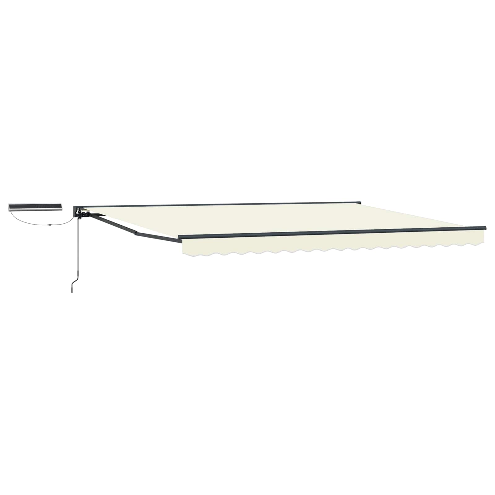 Toldo Retráctil Eléctrico Crema y Antracita 4 x 3,5 m