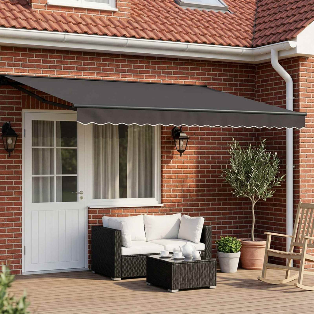 Toldo Retráctil Eléctrico Antracita 4 x 3,5 m