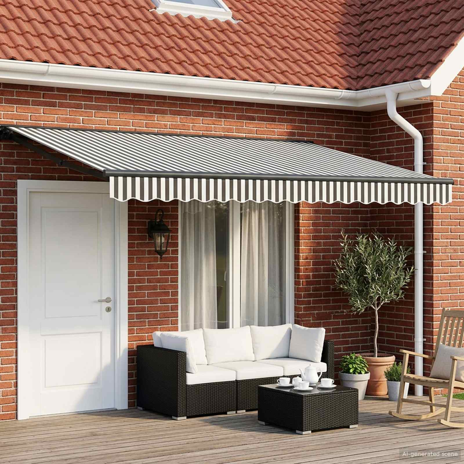 Toldo Elétrico Retrátil Antracite e 4 x 3,5 m