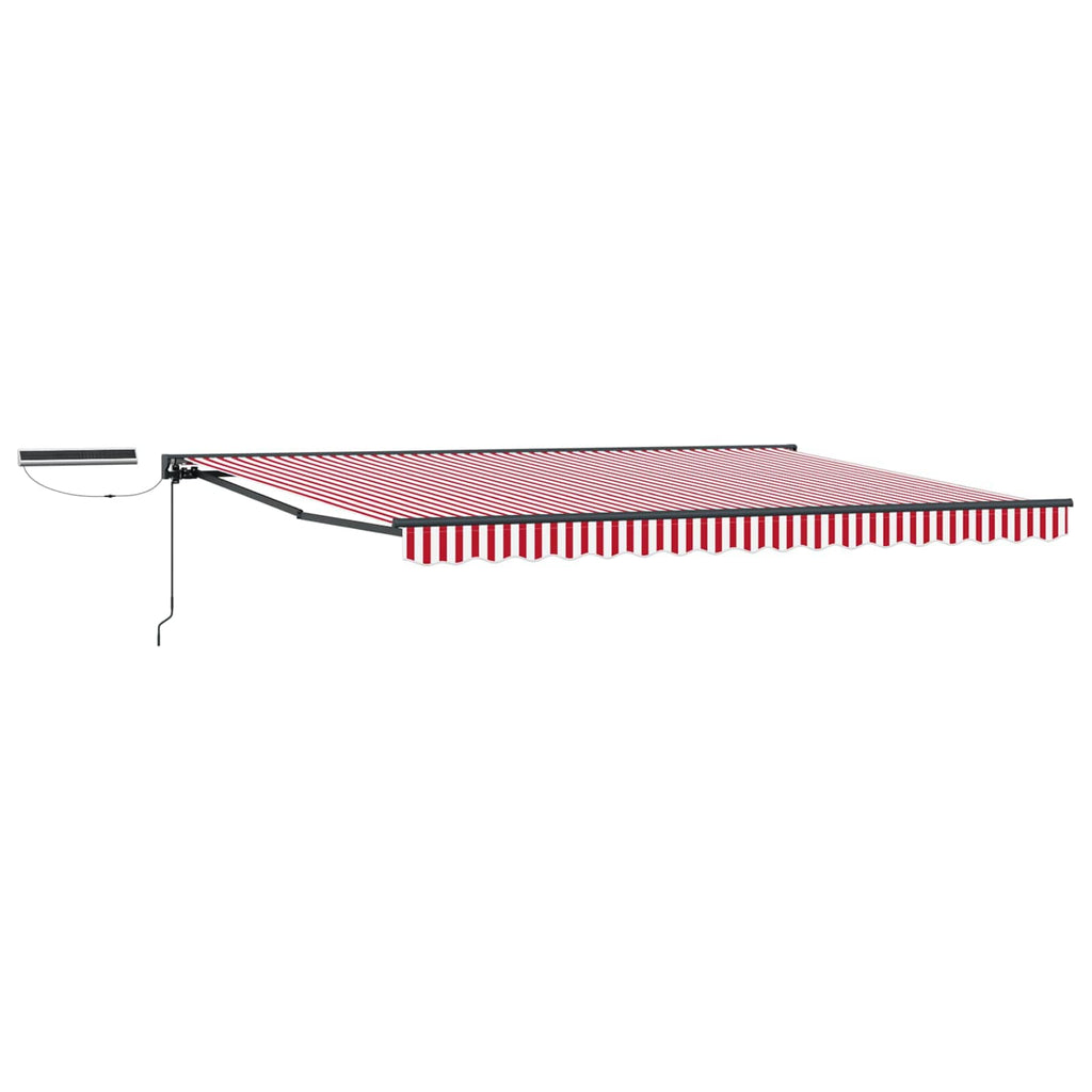 Toldo Retráctil Eléctrico Rojo, Blanco, Antracita 4 x 3,5 m