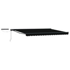 Toldo Retráctil Eléctrico Negro y Antracita 4 x 3,5 m