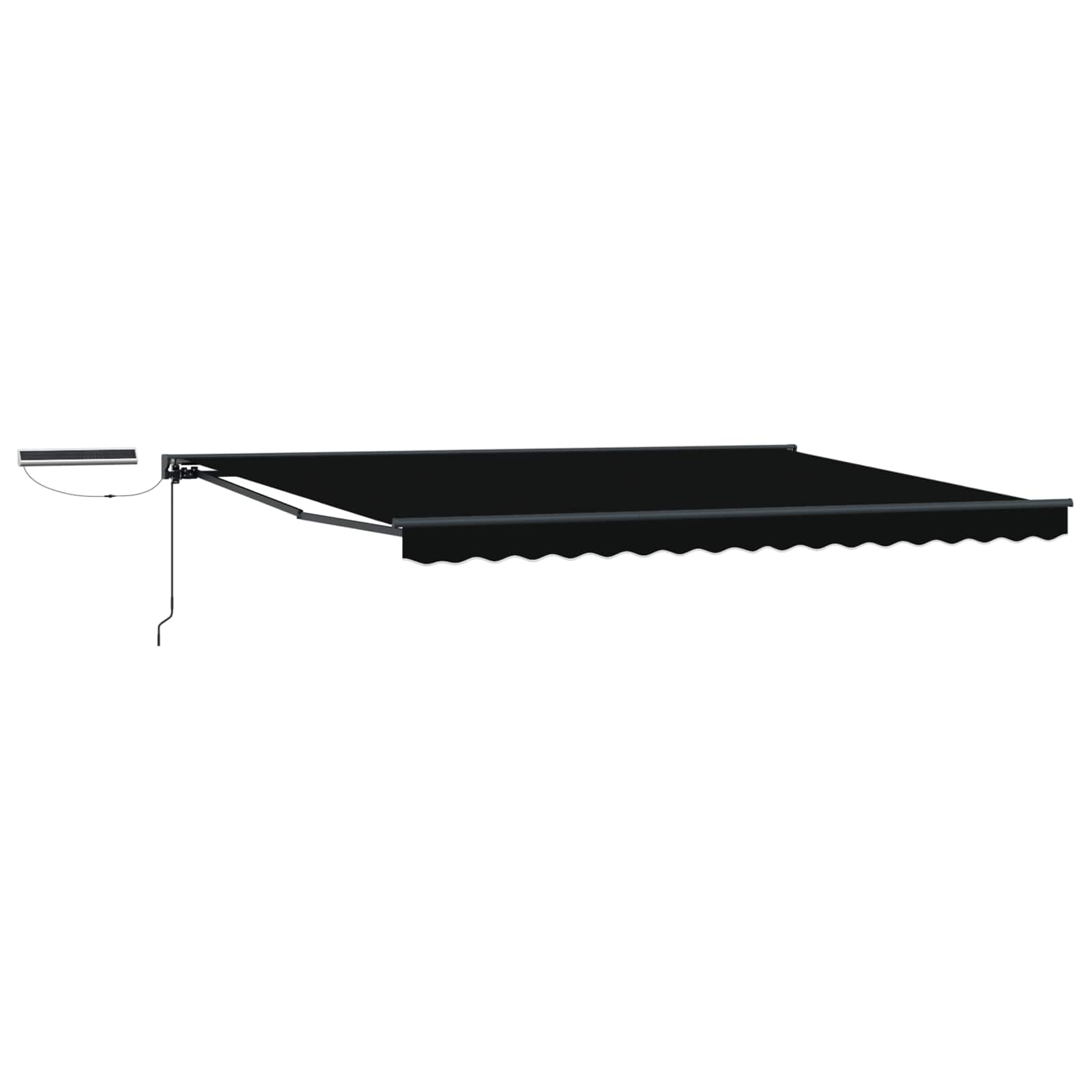 Toldo Retráctil Eléctrico Negro y Antracita 4 x 3,5 m