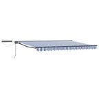 Toldo Retráctil Eléctrico Azul, Blanco, Antracita 4,5 x 3 m