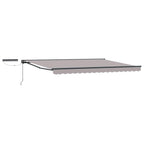 Toldo Retráctil Eléctrico Gris Claro y Antracita 4,5 x 3 m