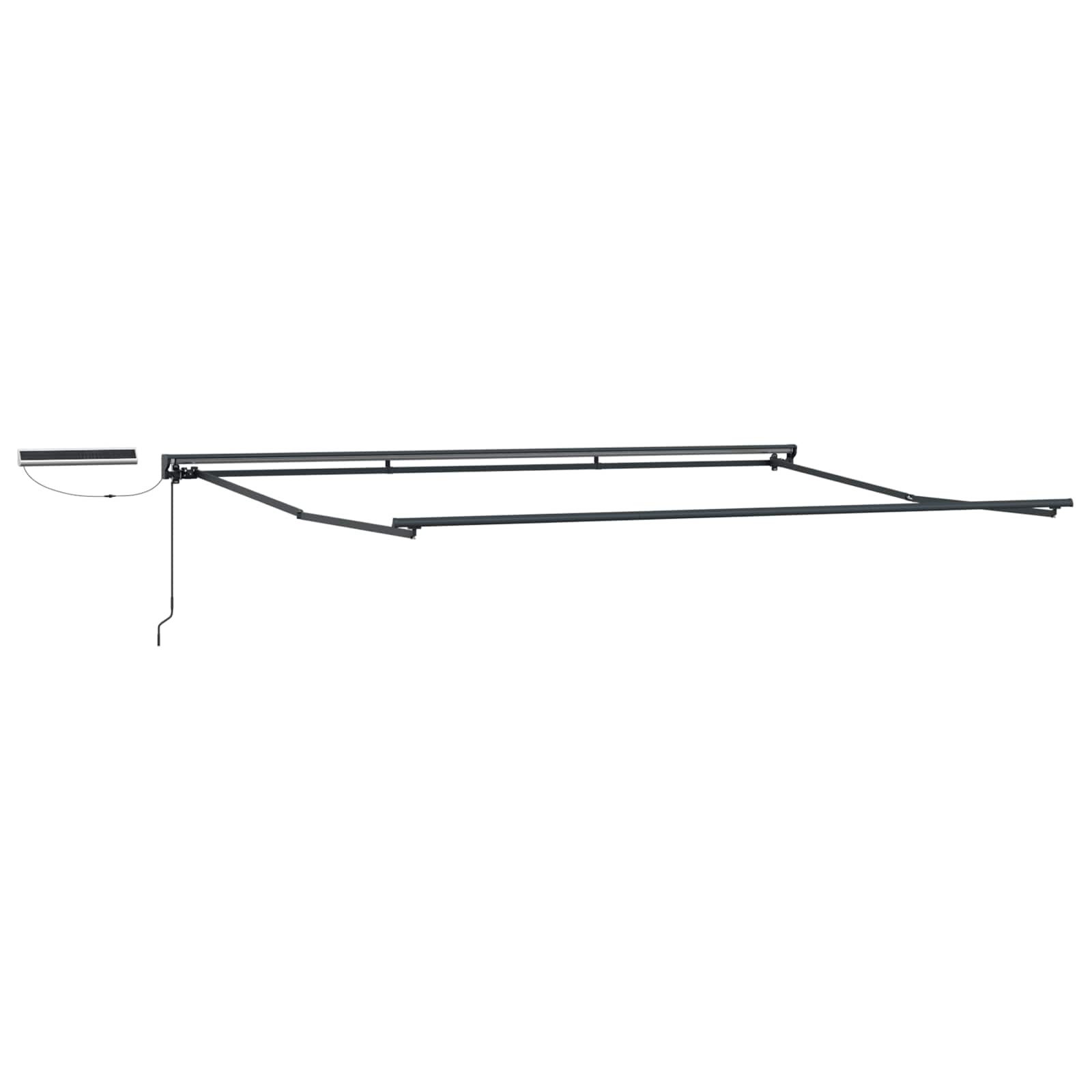 Toldo Retráctil Eléctrico Borgoña y Antracita 4,5 x 3,5 m