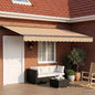 Toldo Retrátil Elétrico Azul, Laranja, Antracite 4,5 x 3,5 m
