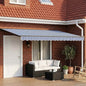 Toldo Retrátil Elétrico Azul, Branco, Antracite 5 x 3 m
