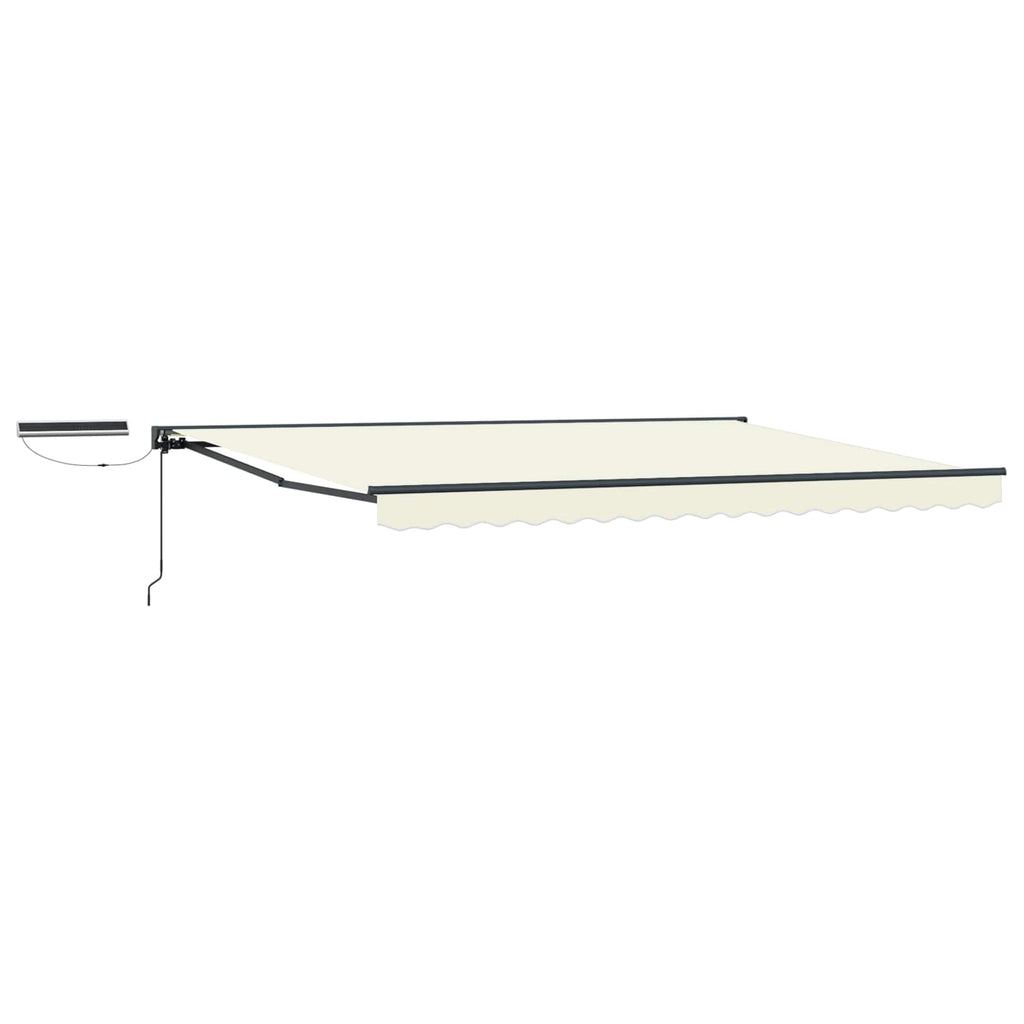 Toldo Retráctil Eléctrico Crema y Antracita 5 x 3 m