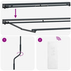 Toldo Retráctil Eléctrico Crema y Antracita 5 x 3 m