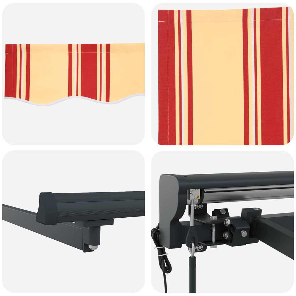 Toldo Retráctil Eléctrico Amarillo, Naranja, Antracita 5 x 3 m