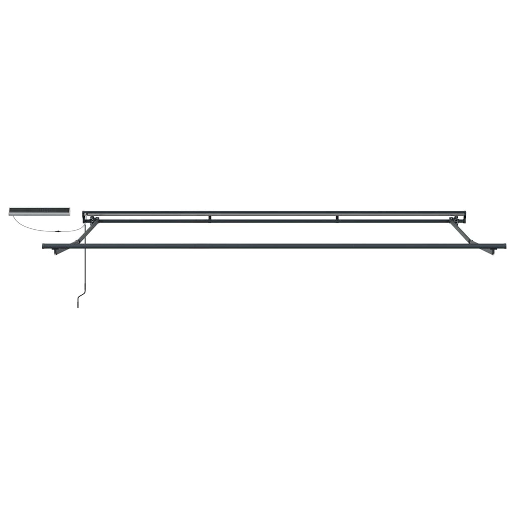 Toldo Retráctil Eléctrico Rojo, Blanco, Antracita 5 x 3 m