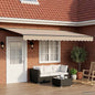 Toldo Retrátil Elétrico Bege e Antracite 5 x 3 m