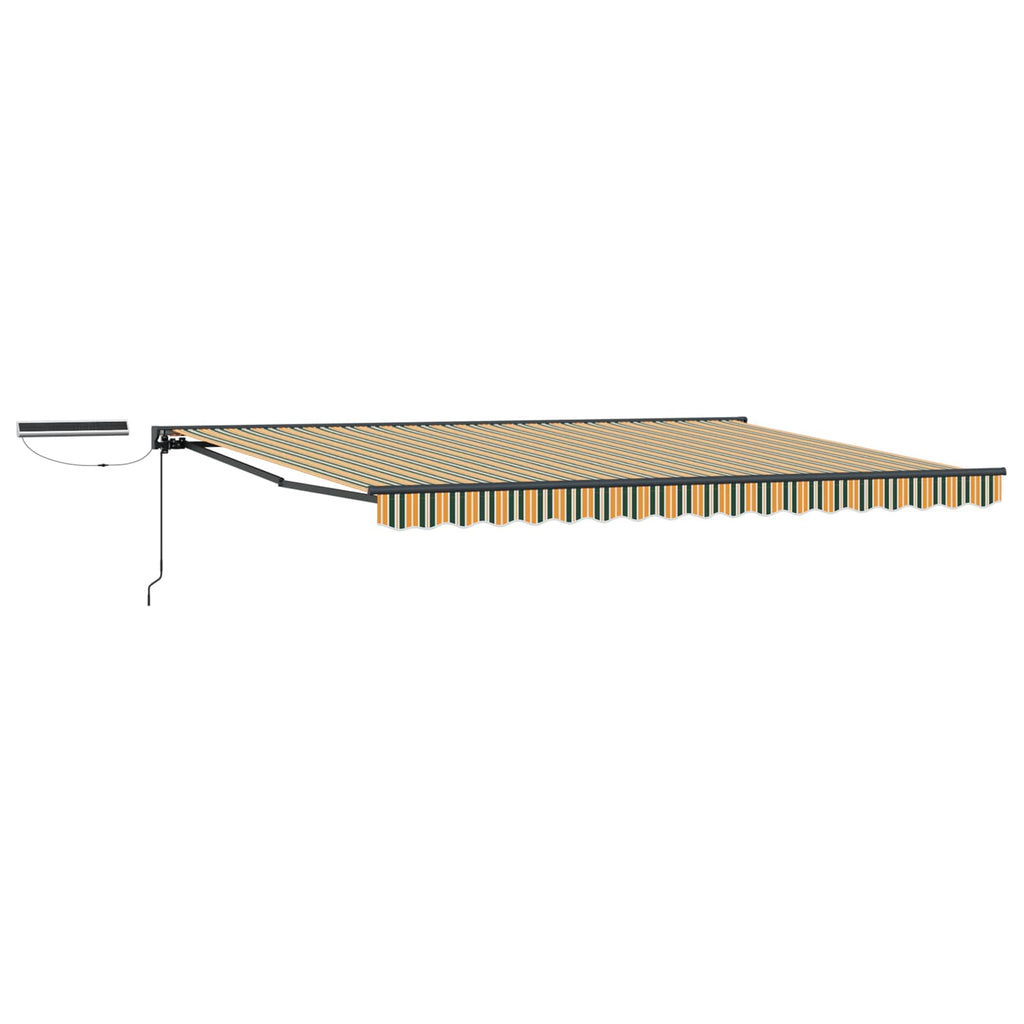 Toldo Retráctil Eléctrico Verde, Amarillo, Antracita 5 x 3 m