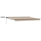 Toldo Retráctil Eléctrico Beige y Antracita 5 x 3,5 m