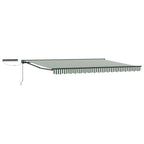 Toldo Retráctil Eléctrico Verde, Blanco, Antracita 5 x 3,5 m