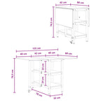 Mesa de comedor 122 x 80 x 76,5 cm Madera de ingeniería