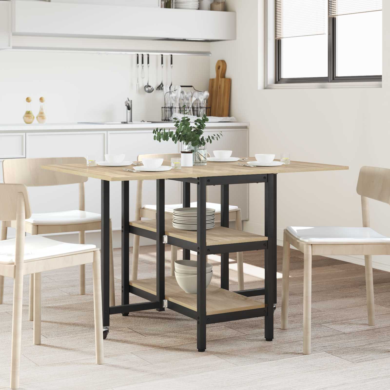 Mesa de comedor 122 x 80 x 76,5 cm Madera de ingeniería