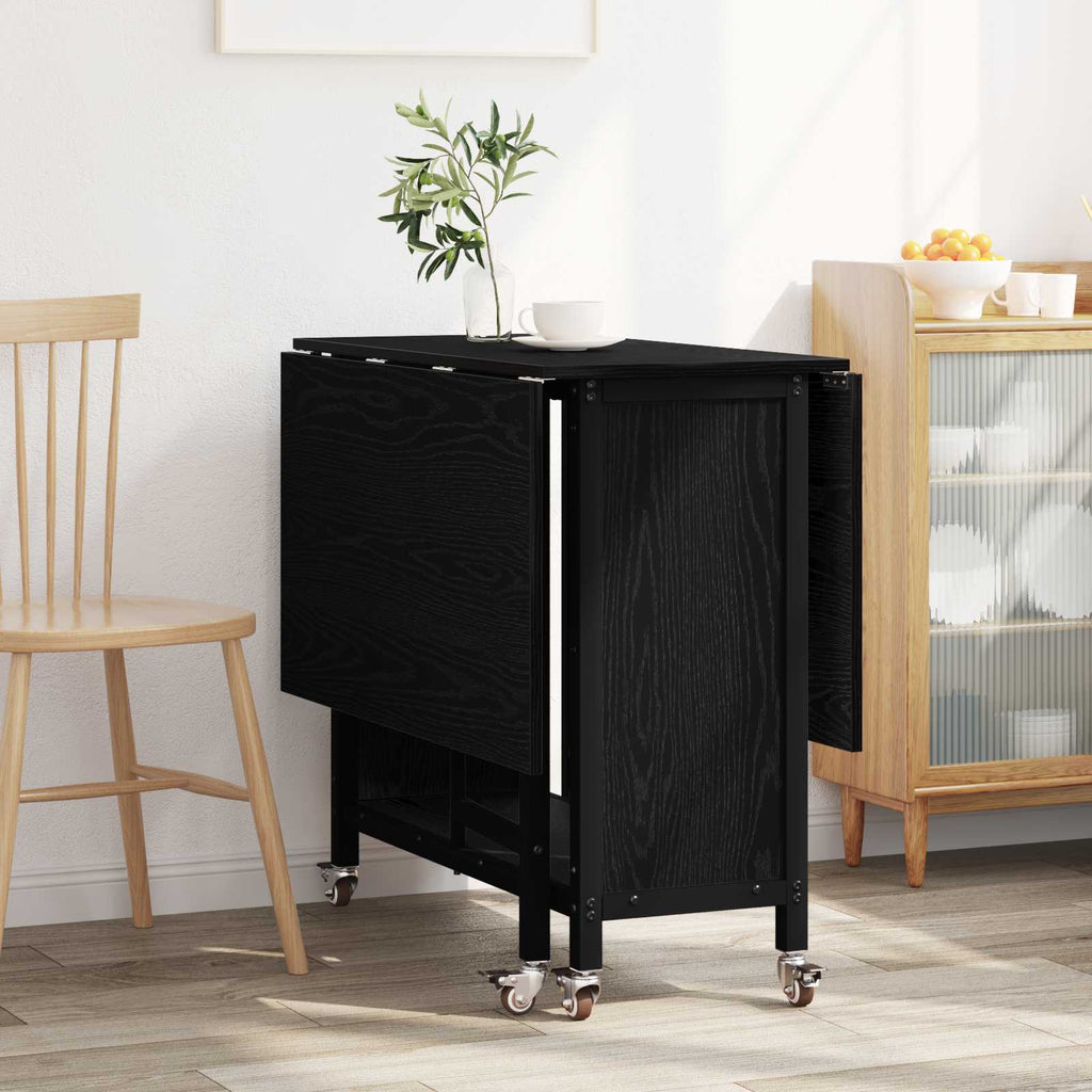 Mesa de comedor plegable con ruedas 130 x 80 x 76,5 cm