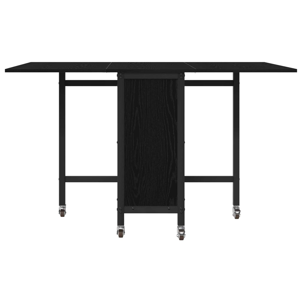 Mesa de comedor plegable con ruedas 130 x 80 x 76,5 cm