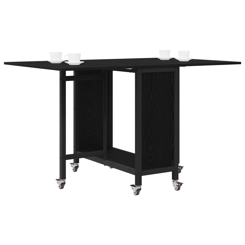 Mesa de comedor plegable con ruedas 130 x 80 x 76,5 cm