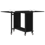 Mesa de comedor plegable con ruedas 130 x 80 x 76,5 cm