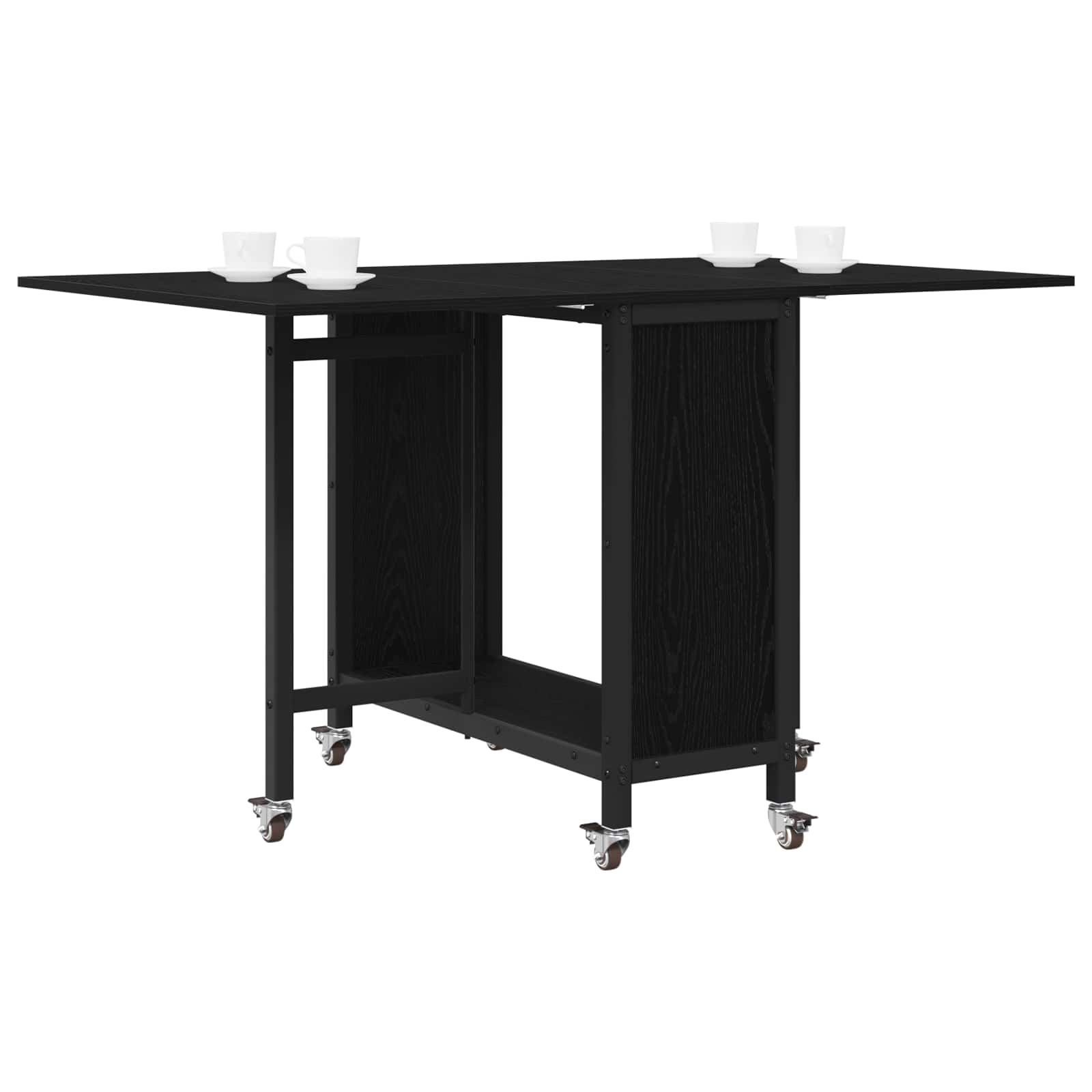 Mesa de comedor plegable con ruedas 130 x 80 x 76,5 cm