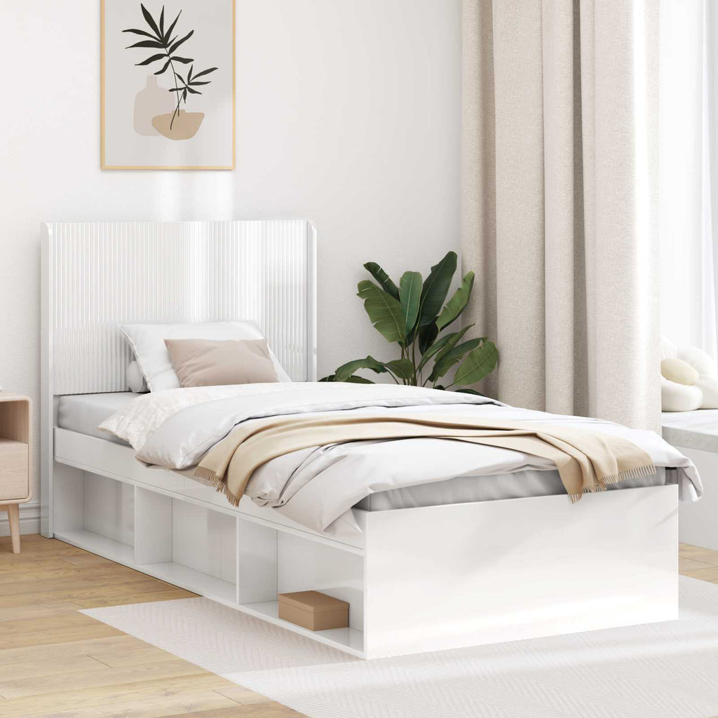 Cabecero Blanco Brillante Madera de ingeniería