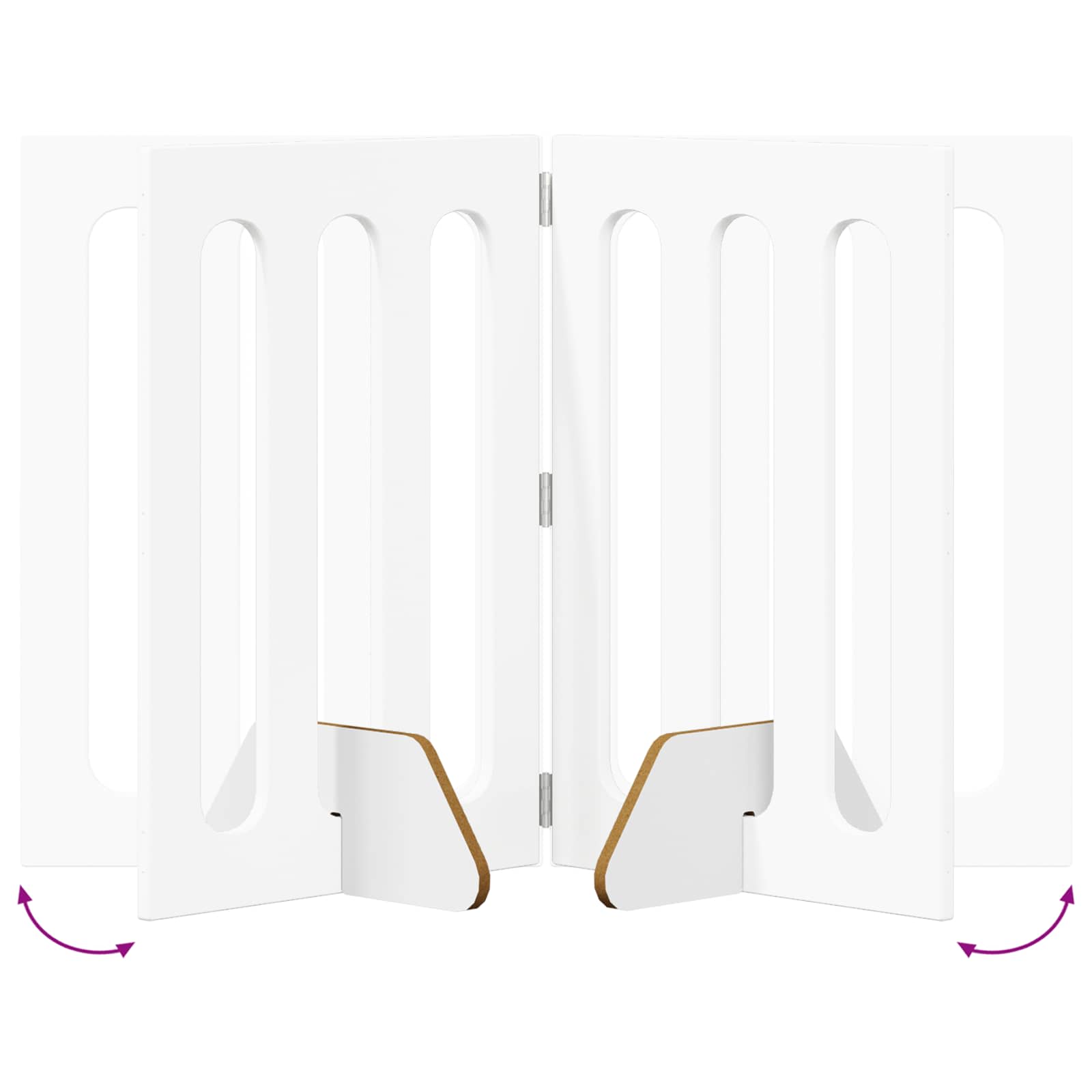 Valla plegable para mascotas 2 pcs 100,5 x 38 x 70 cm