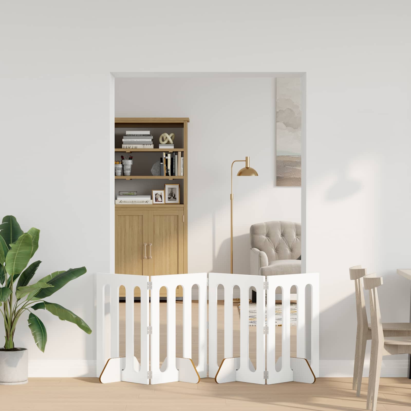 Valla plegable para mascotas 2 pcs 100,5 x 38 x 70 cm