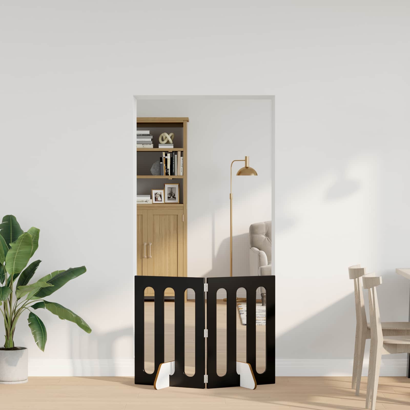 Valla plegable para mascotas 2 pcs 100,5 x 38 x 70 cm