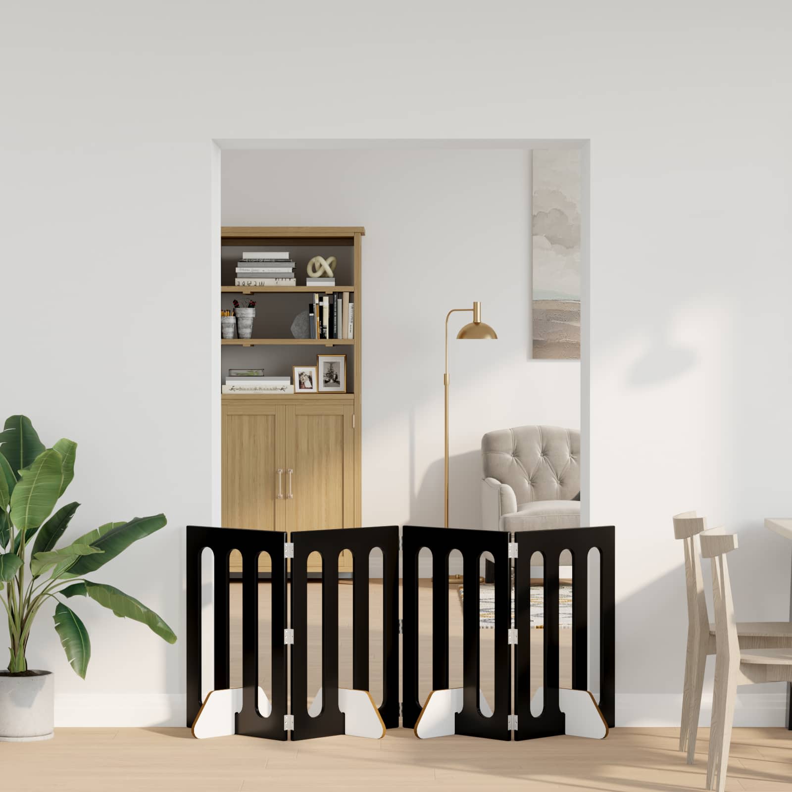 Valla plegable para mascotas 2 pcs 100,5 x 38 x 70 cm