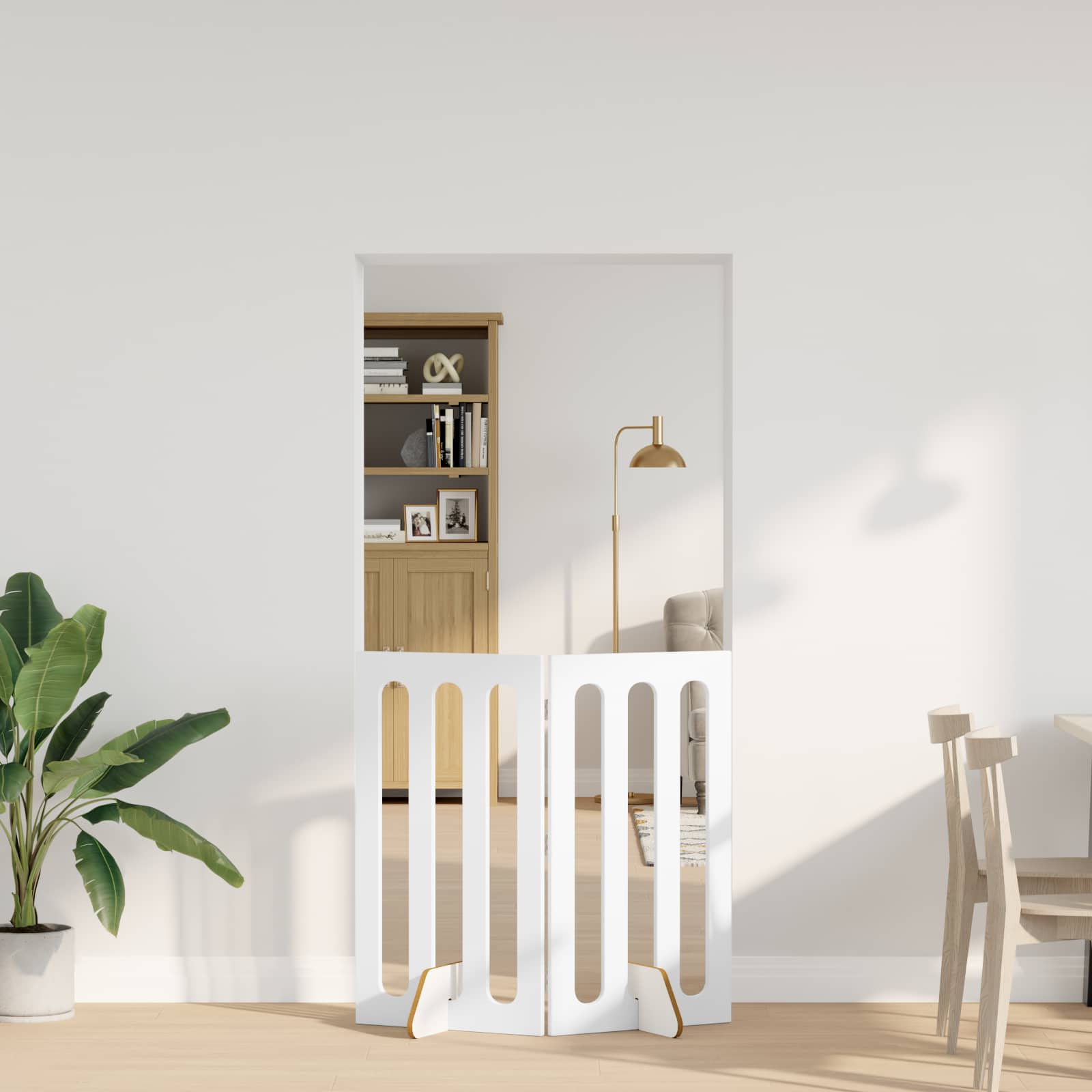 Valla plegable para mascotas 2 pcs 100,5 x 38 x 70 cm