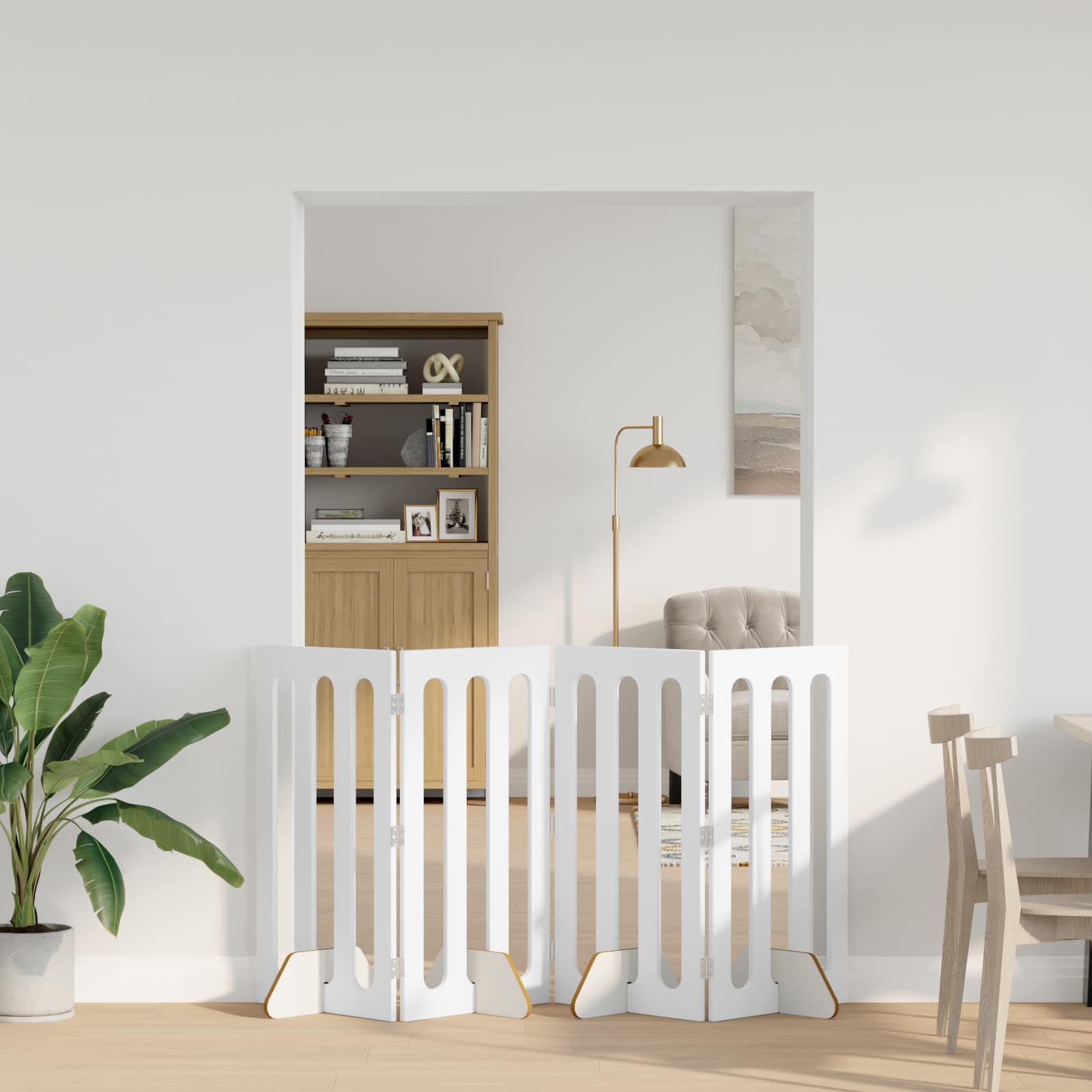 Valla plegable para mascotas 2 pcs 100,5 x 38 x 70 cm
