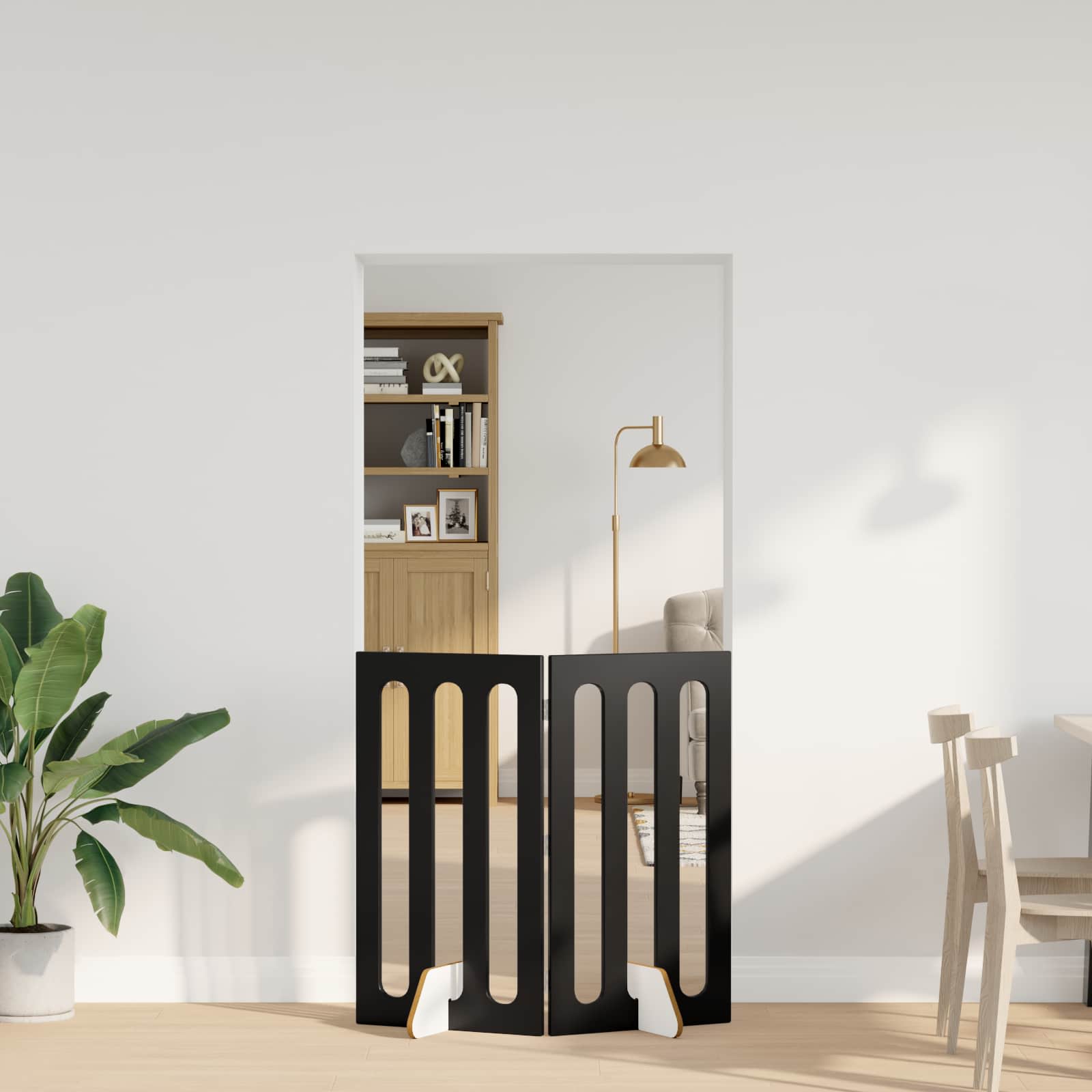 Valla plegable para mascotas 2 pcs 100,5 x 38 x 70 cm