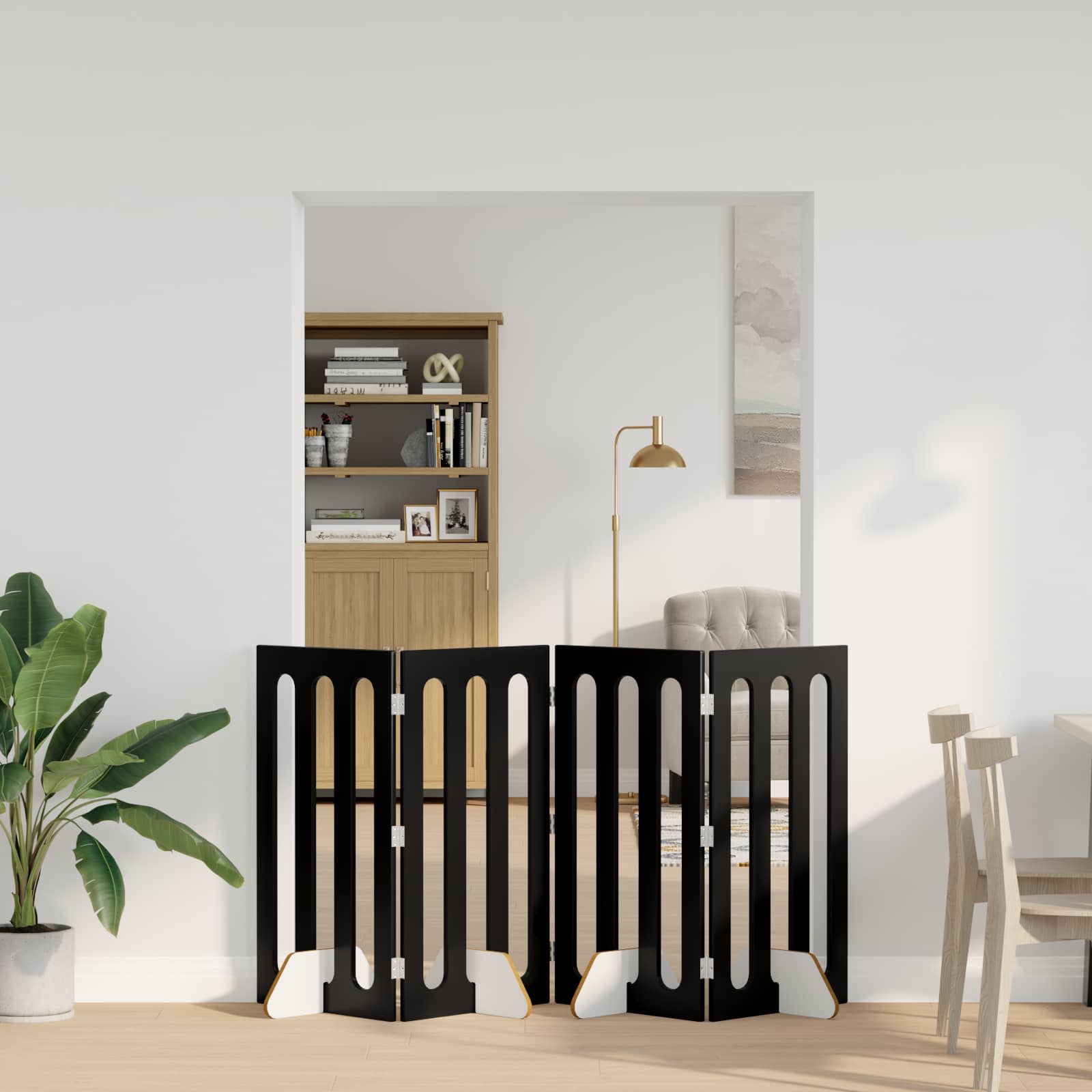 Valla plegable para mascotas 2 pcs 100,5 x 38 x 70 cm