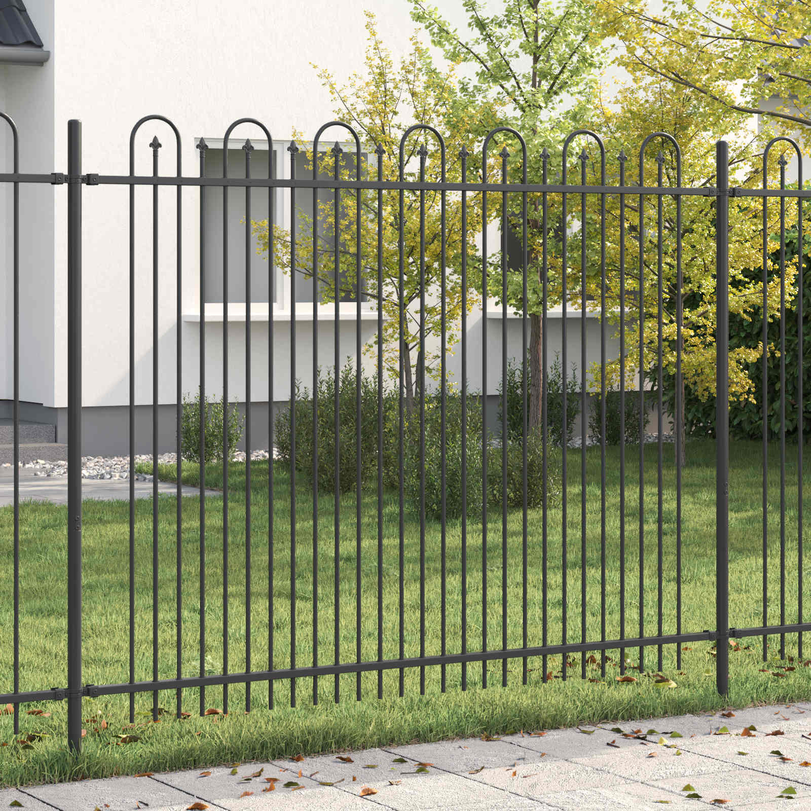 Valla en Arco de Púas DRONTEN Negro