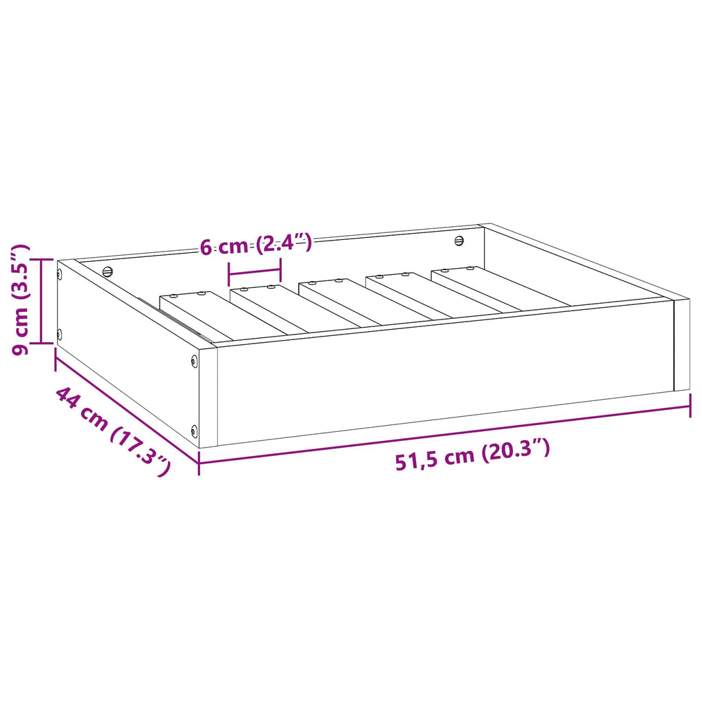 Cama para perro Marrón cera 51,5 x 44 x 9 cm