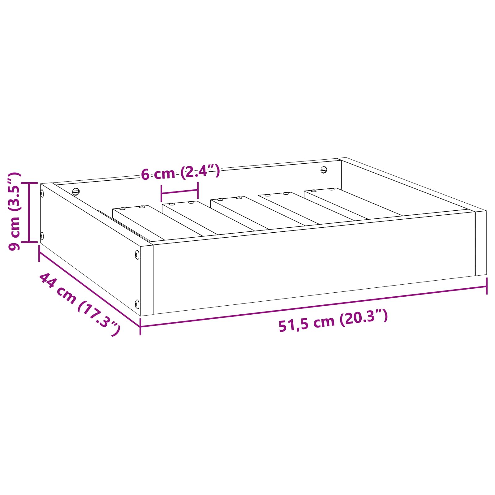 Cama para perro Marrón cera 51,5 x 44 x 9 cm