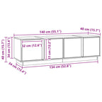 Mueble de TV Marrón Cera 140 x 40 x 40 cm Pino macizo