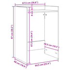 Armario para lavadora 67,5 x 48 x 97 cm Madera de ingeniería