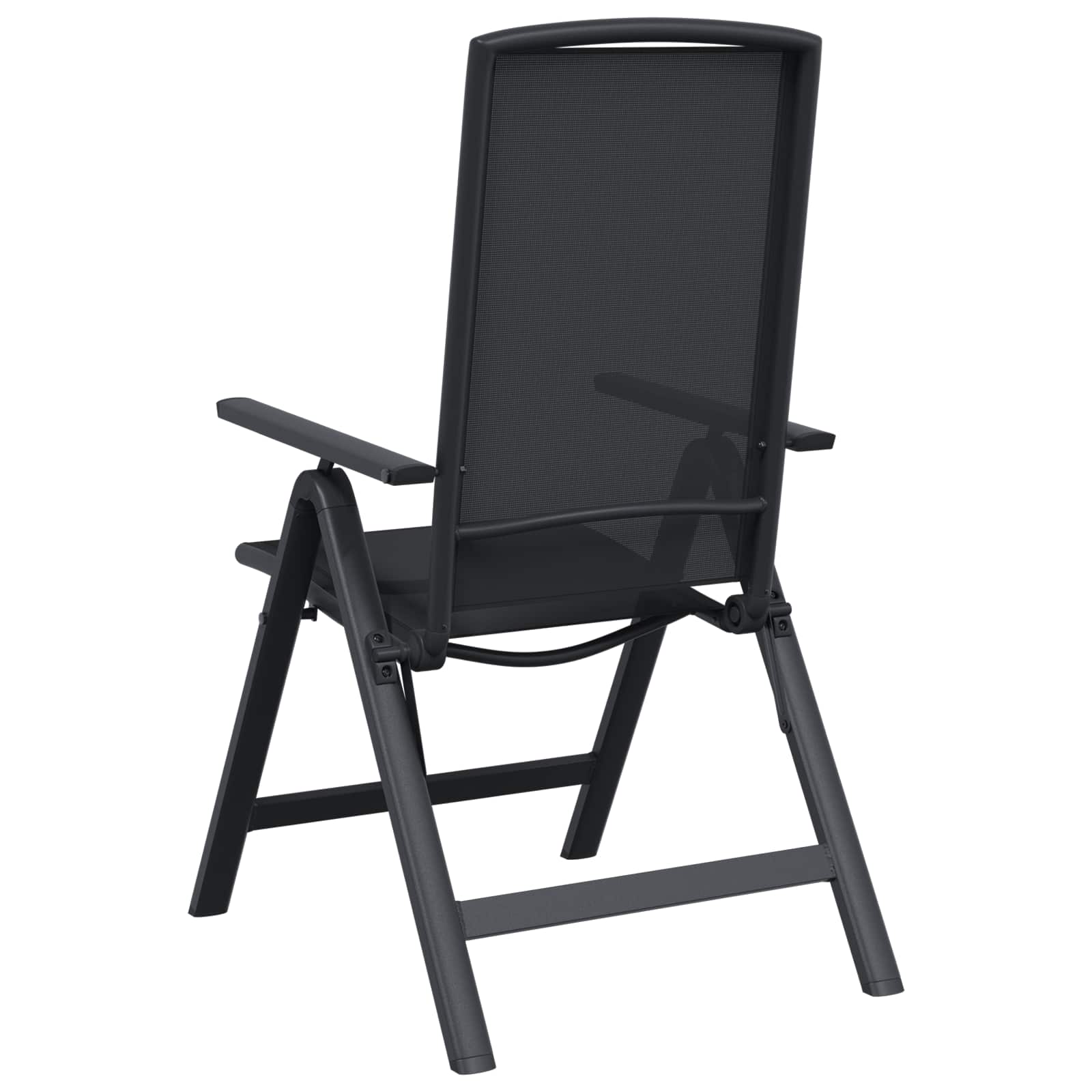 Sillas de jardín reclinables 2 pcs Negro 58 x 71 x 112 cm