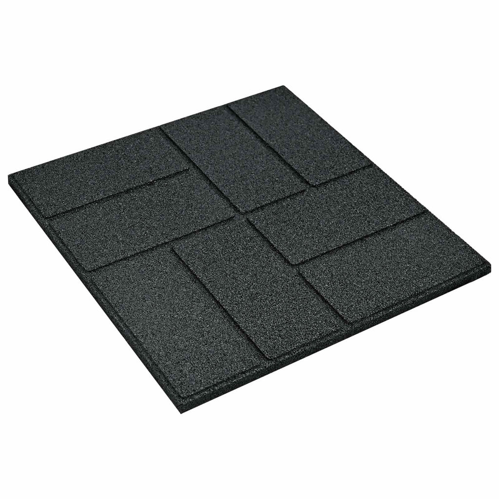 Piedra decorativa 6 pcs Negro 40,5 x 40,5 x 2 cm Goma
