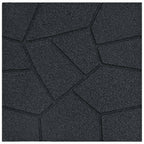 Piedra decorativa 6 pcs Negro 40,5 x 40,5 x 2 cm Goma