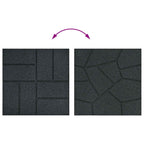 Piedra decorativa 6 pcs Negro 40,5 x 40,5 x 2 cm Goma