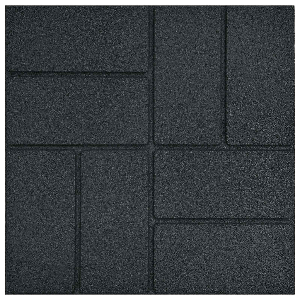 Piedra decorativa 6 pcs Negro 40,5 x 40,5 x 2 cm Goma
