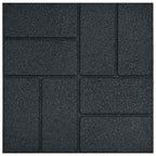 Piedra decorativa 6 pcs Negro 40,5 x 40,5 x 2 cm Goma
