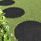 Piedra decorativa 6 pcs Negro Ø 45 x 1,8 cm Goma