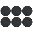 Piedra decorativa 6 pcs Negro Ø 45 x 1,8 cm Goma